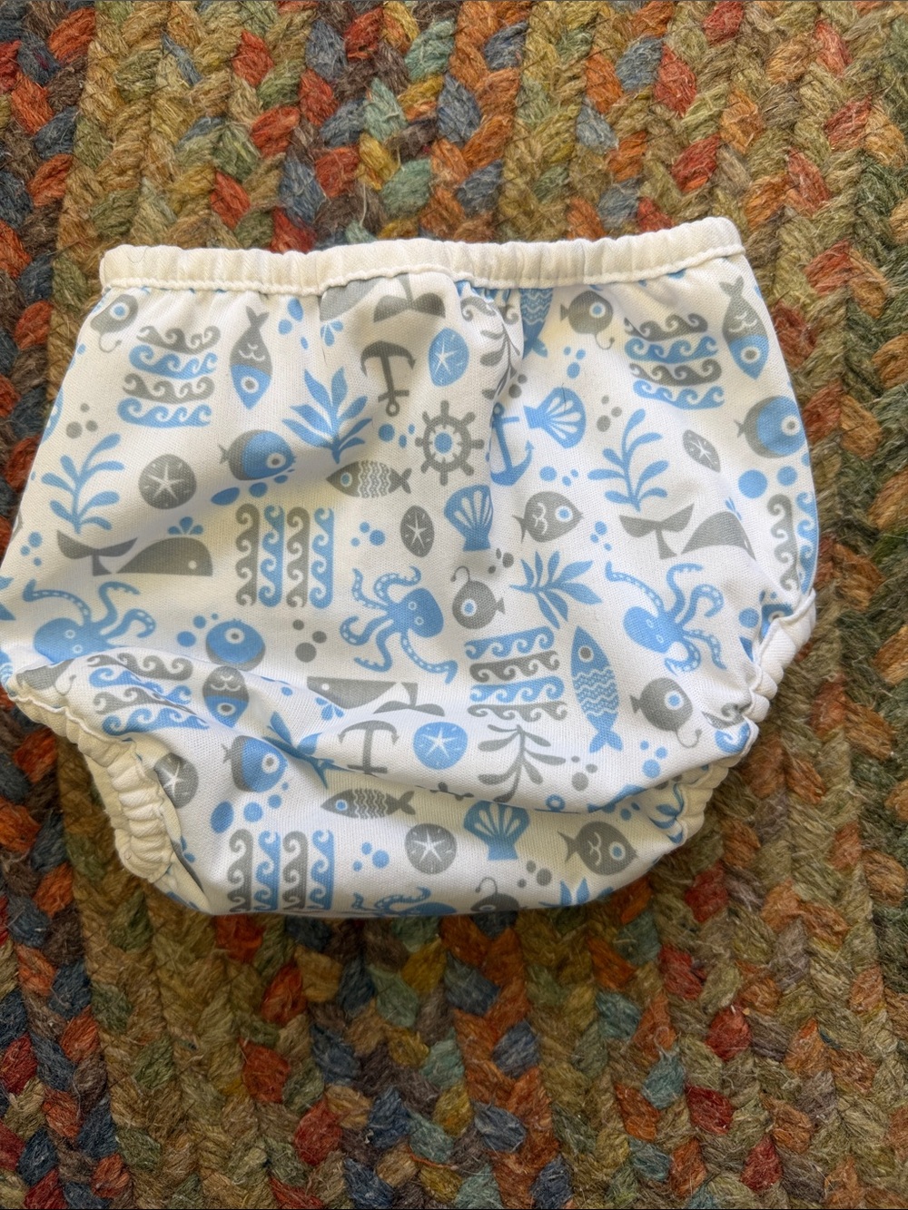 Thirsties Duo Wrap Cloth Diaper Cover Ocean Life 0-9 Months - Picture 2 of 4